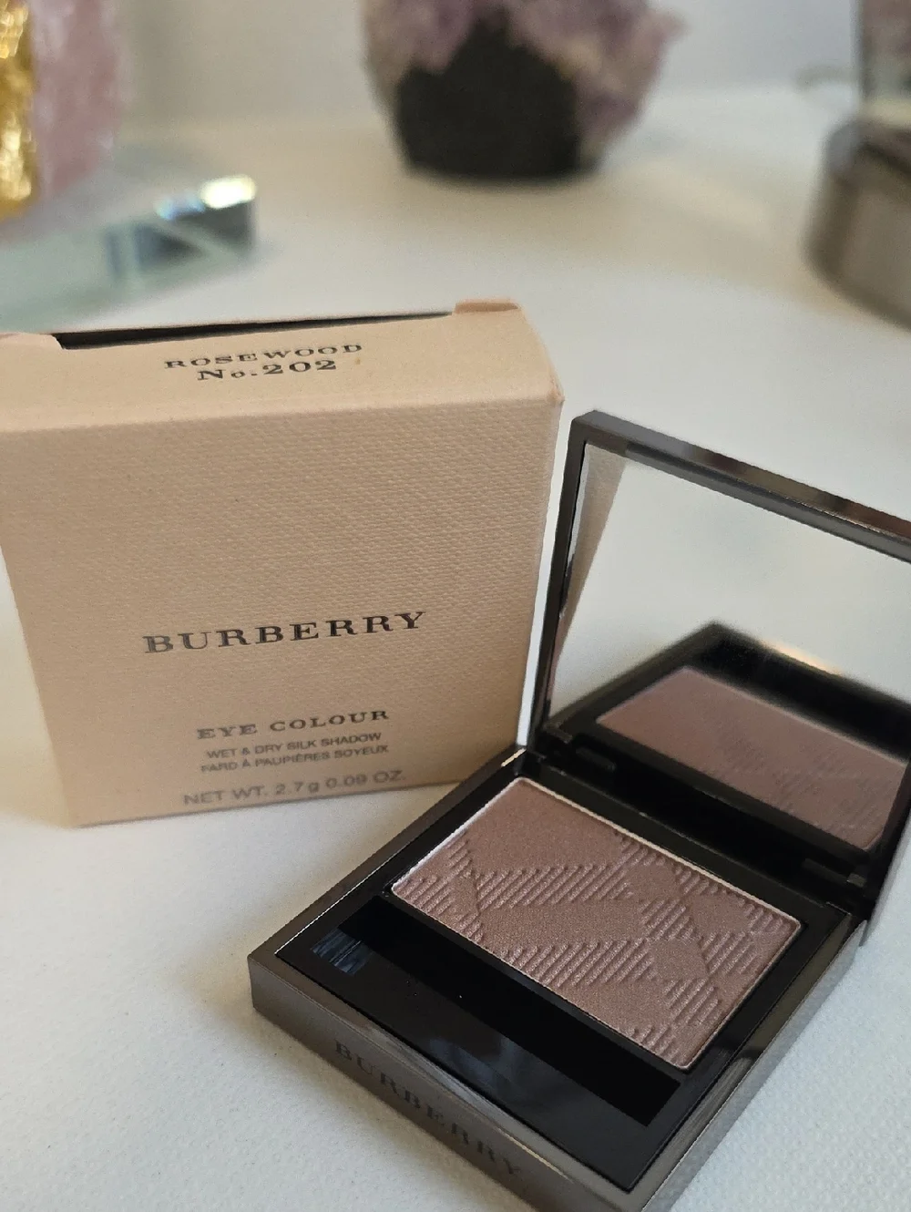 NIB BURBERRY Eye Colour Wet & Dry Silk Shadow in Rosewood No. 202 - Picture 2 of 5